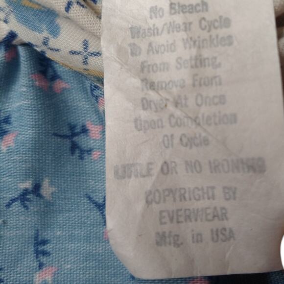 80's Vintage Cottage Core Standard Pillow Sham Quilted Floral with lace - Picture 5 of 5